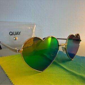 Quay Heart-Shaped Sunglasses with Gradient Lenses